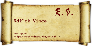 Röck Vince névjegykártya